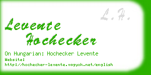 levente hochecker business card